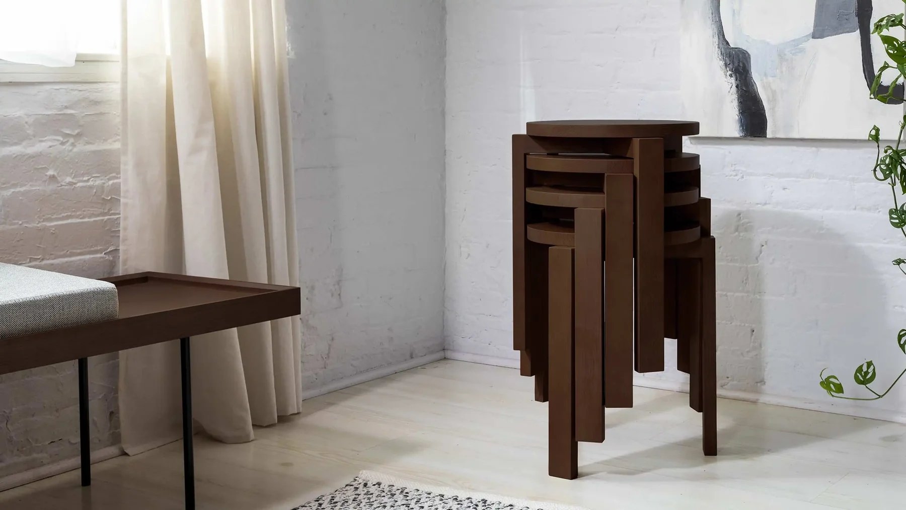 Index Stool - Walnut - Wood - Image 8