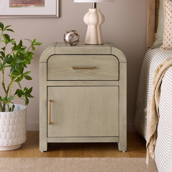 Amika Nightstand - White Washed - Safavieh - Image 1