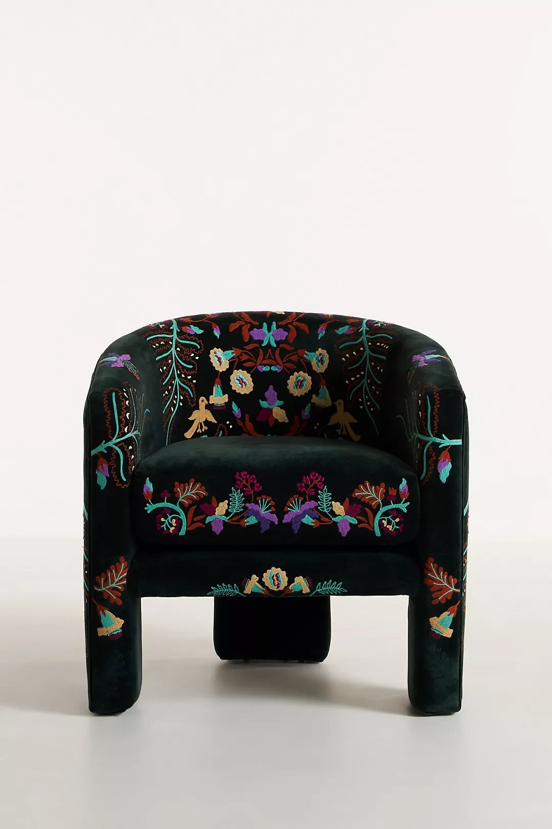 Floral Effie Accent Chair By Anthropologie in Blue - Image 0