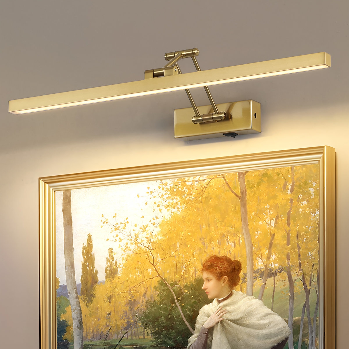 23.6 in. LED Picture Light with Remote Control Dimmable Multiple Color Temperatures Rotatable and Timer - Image 0