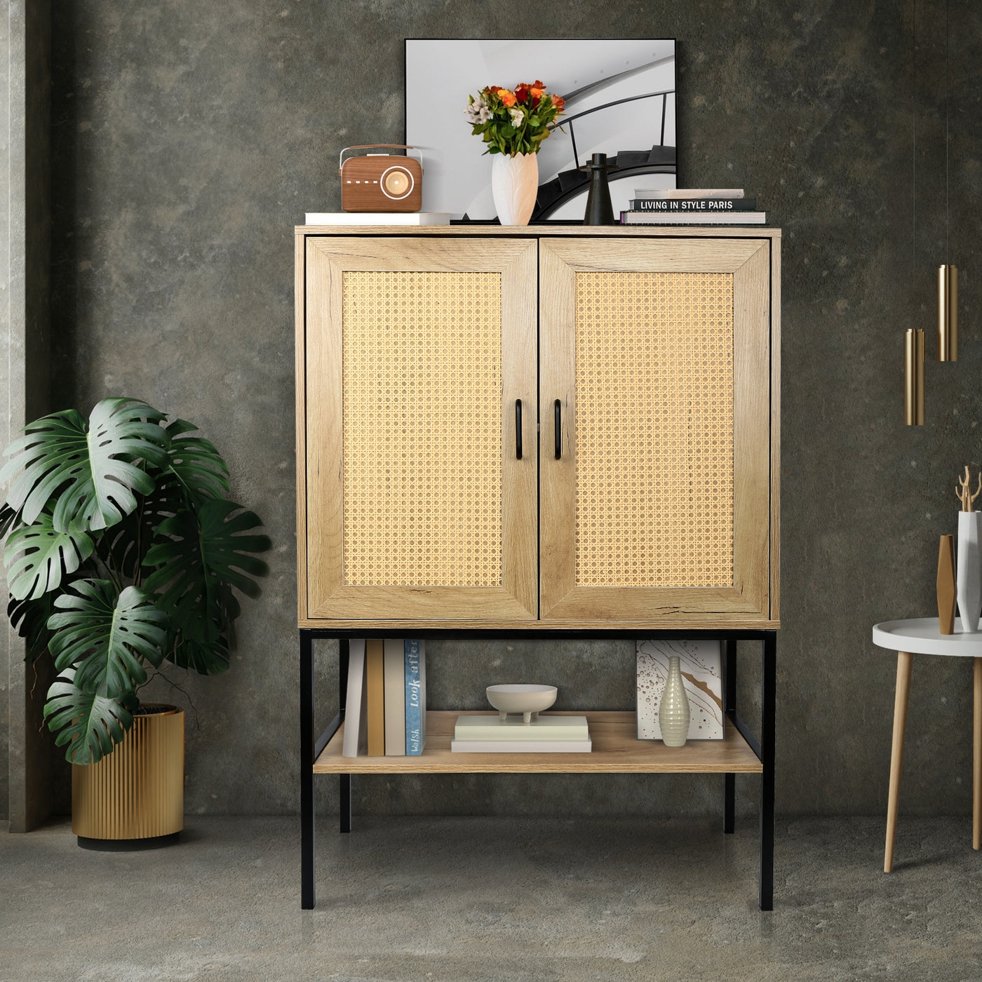 Contour & Co. | Rattan Doors Storage Cabinet - Image 0