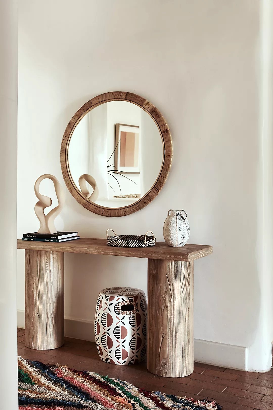 Margate Reclaimed Wood Console Table By Anthropologie in Beige - Image 4