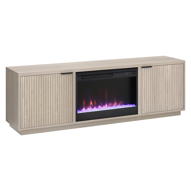 Yorklynville Rectangular TV Stand with 26" Crystal Fireplace for TV's up to 78" - Image 2