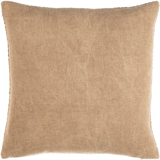 Washed Texture Pillow, 18" x 18", Wheat, Pillow Shell with, Polyester Insert - Image 2