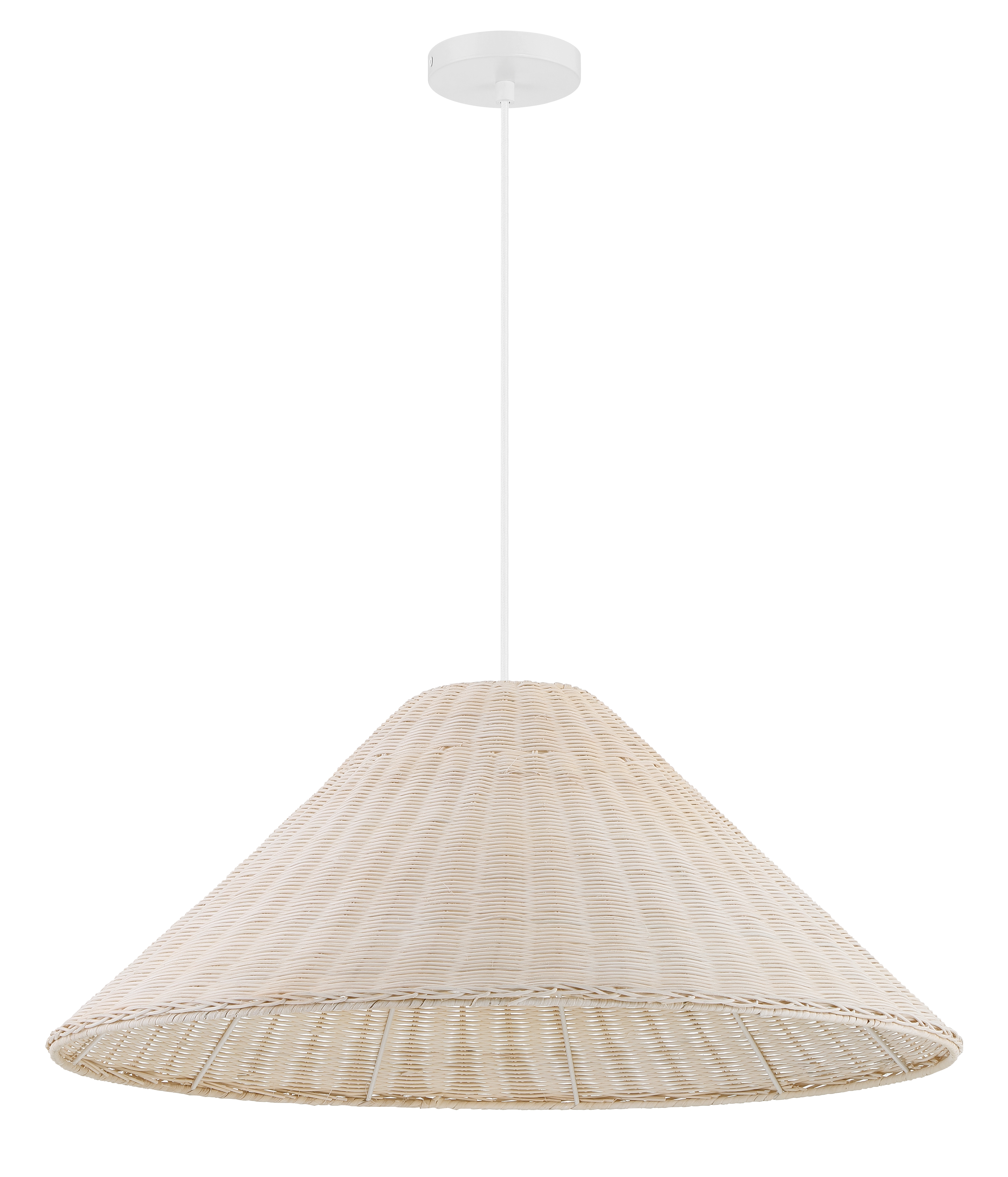 Sonoma Pendant | 26.75" | White Wicker - Image 3