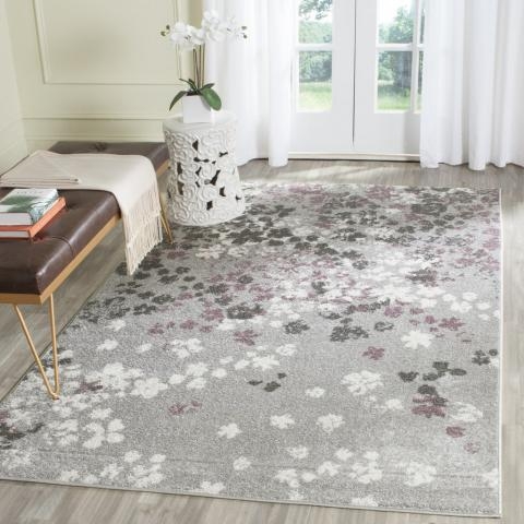 Arlo Home Woven Area Rug, ADR115M, Light Grey/Purple,  11' X 15' - Image 4