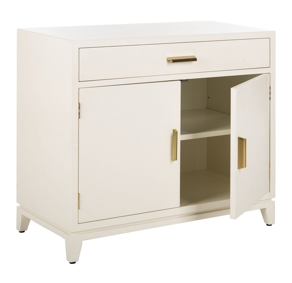 Nigel 2 Door 1 Drawer Chest - White - Safavieh - Image 4
