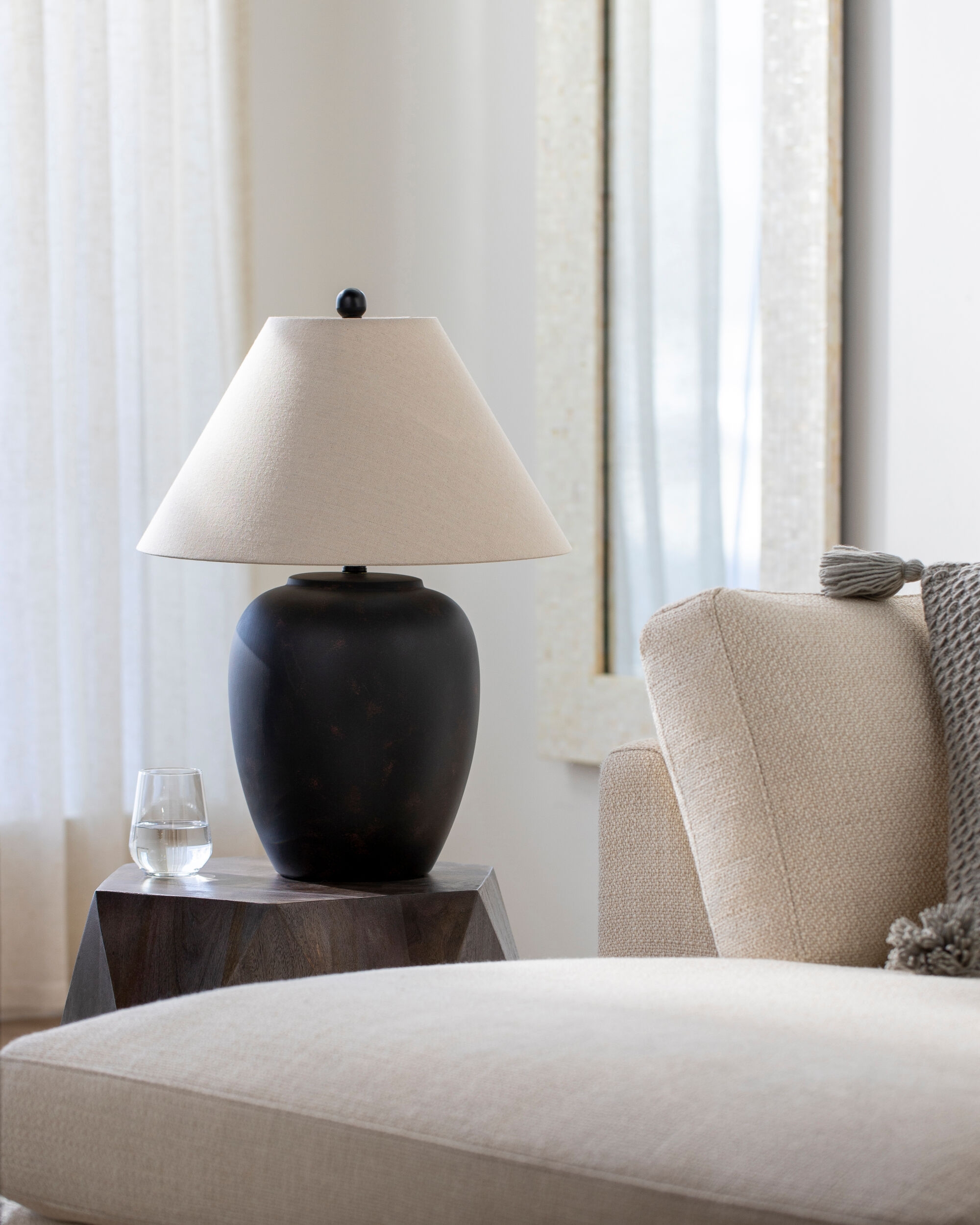 Bastille  Glazed 25"H x 18"W x 18"D Accent Table Lamp - Image 1