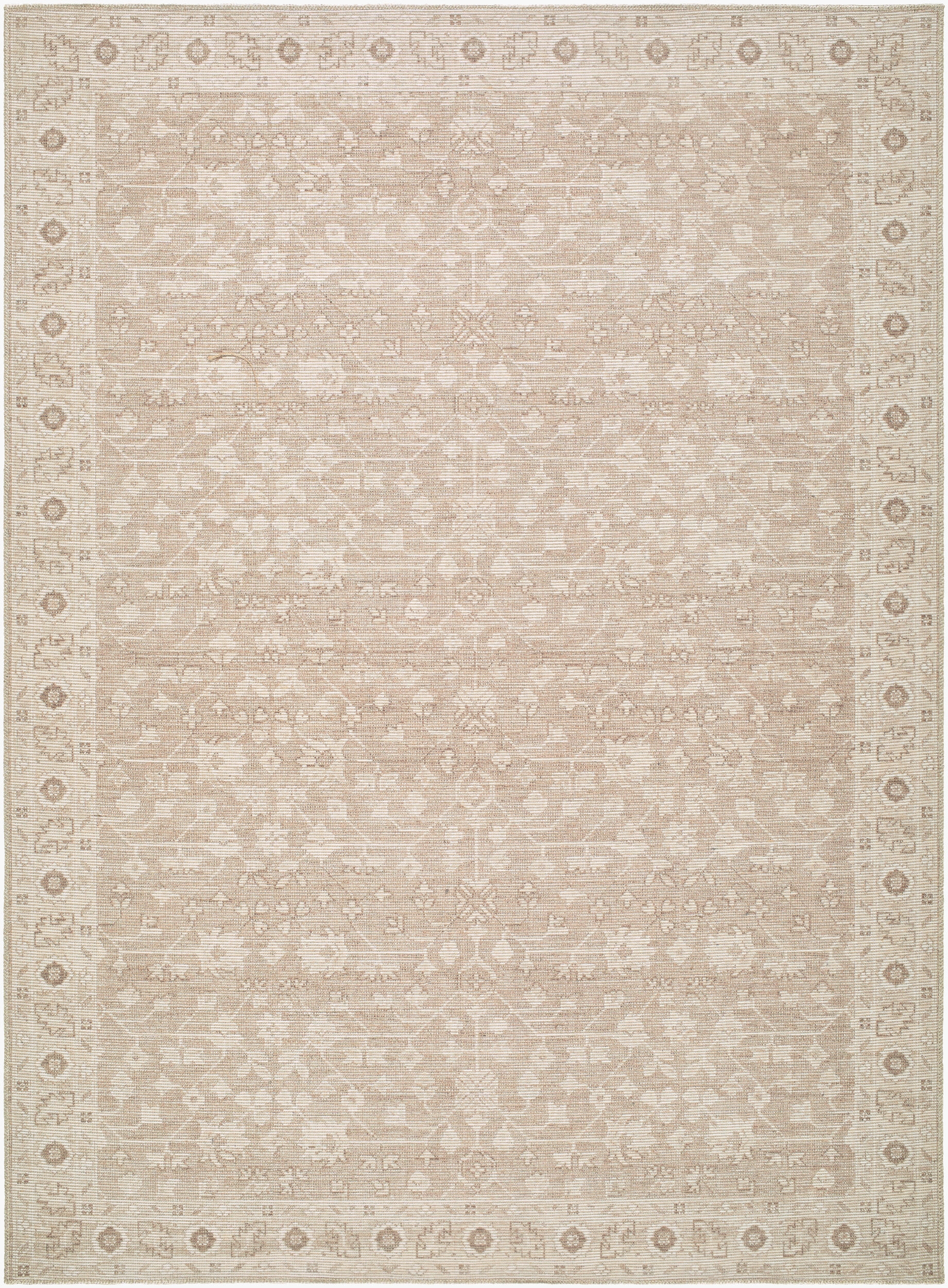 Asha Beige Indoor 7'10" x 10' Machine Woven Rug - Image 0