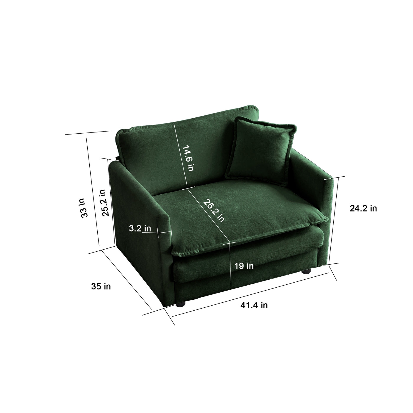 Contour & Co. | Chenille Cloud Accent Chair Set - Image 2