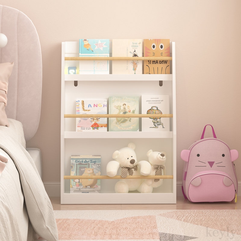Tier Kids Book Shelf, Book Rack For Bedrooms, Playrooms, And Classrooms, Helps Keep Spaces Organized, White - Image 3