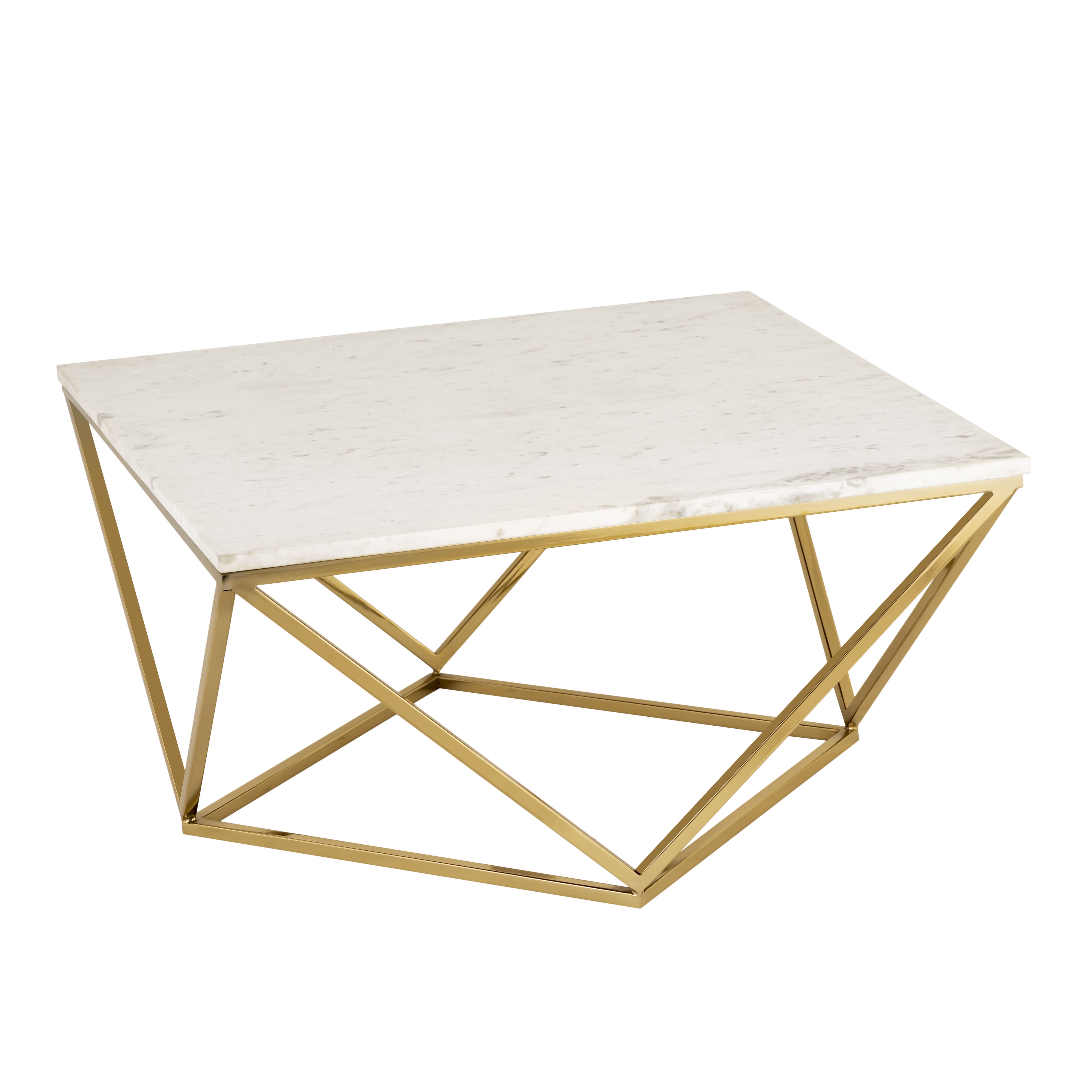 Rebecca White Marble Coffee Table - Image 2