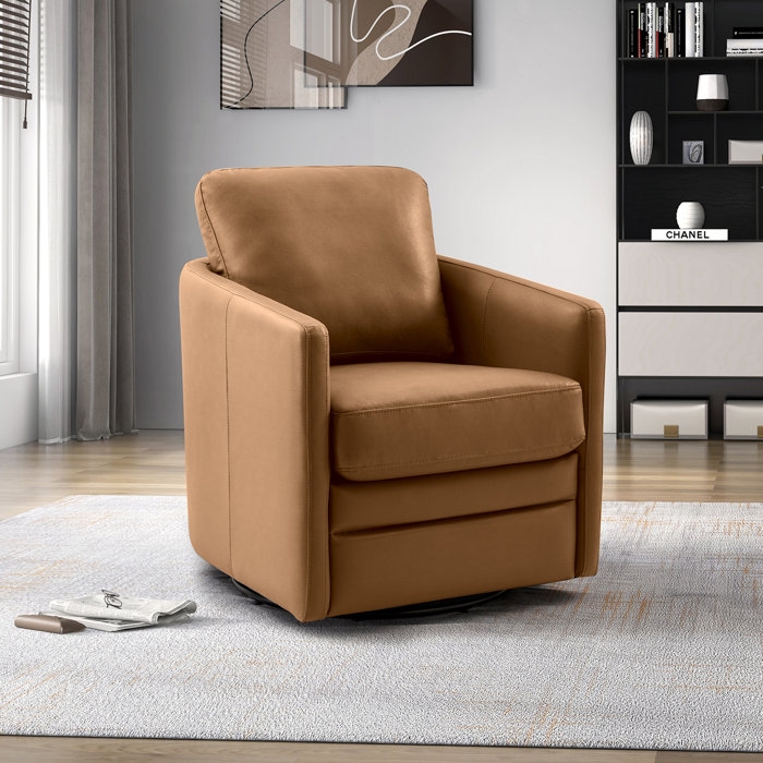 Alfonso Upholstered Swivel Armchair - Image 0