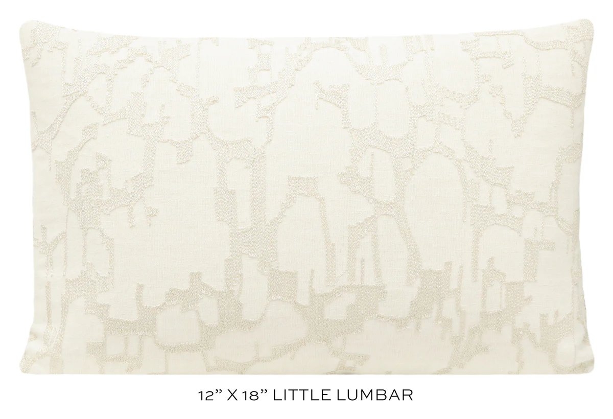 PASTICHE LINEN // ALABASTER - LITTLE LUMBAR 12" X 18" - Image 0