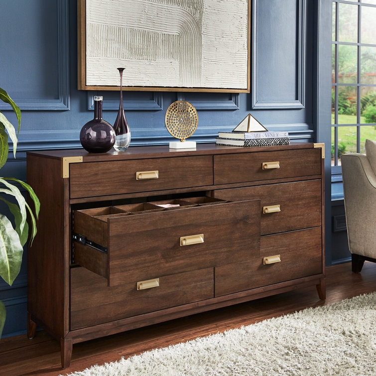 6 Drawer 64" W Solid Wood Dresser - Image 7