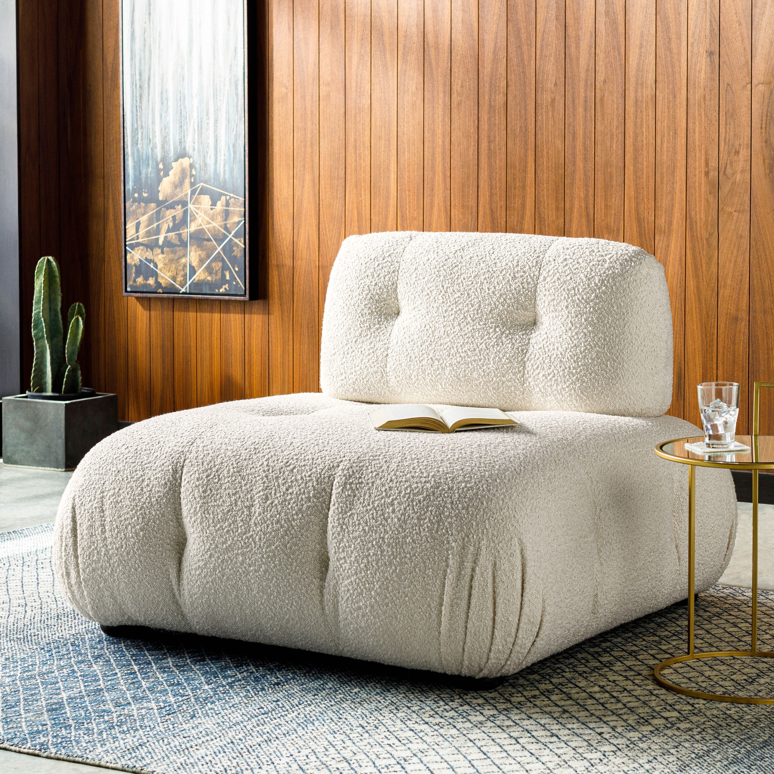 Rouen Polyester 18"H x 44"W x 44"D Modular Chair - Image 2