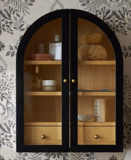 Fern Wood Arch Wall Cabinet - Image 0