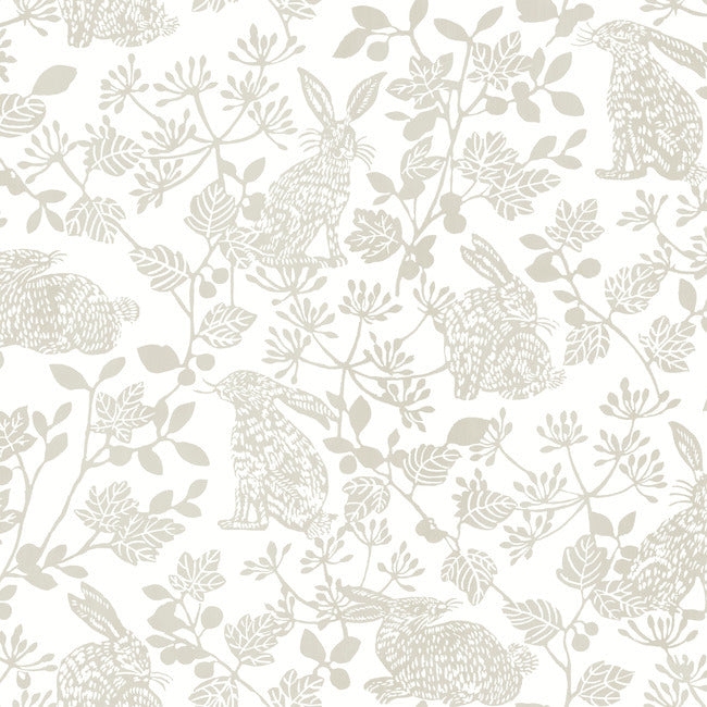 Botanical Bunnies Premium Peel + Stick Wallpaper - Image 1