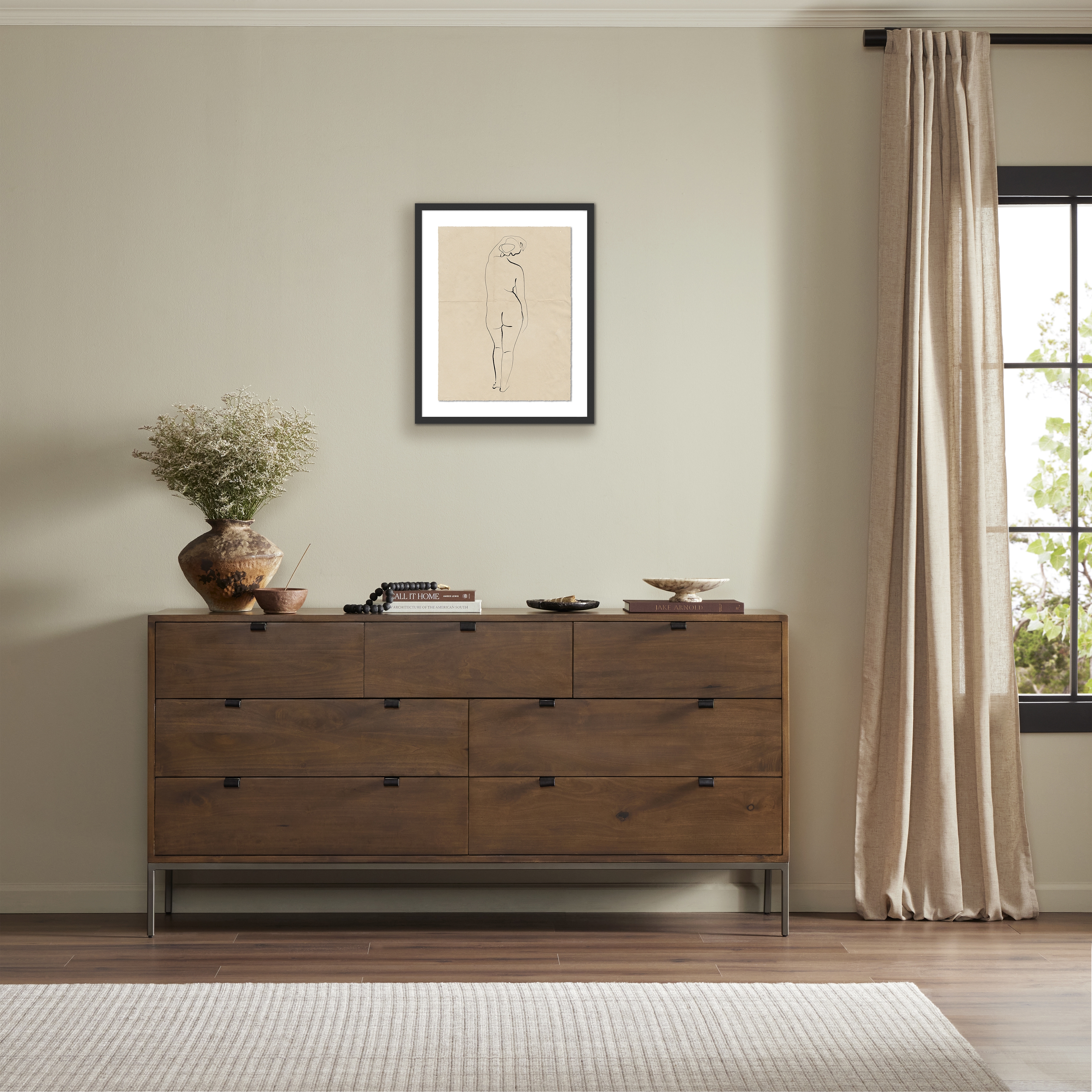 Nude on Vintage Paper 03 by Roseanne Kenny - 19.5" x 24" - Image 1