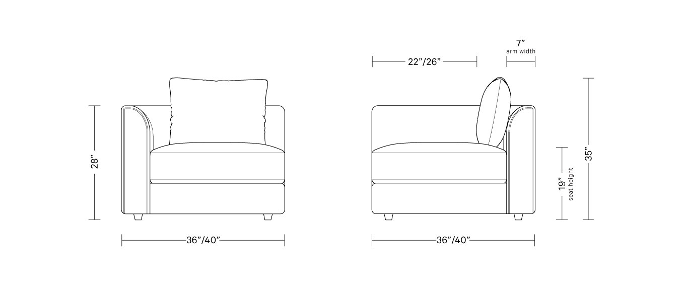 Beckham Modular Fabric Loveseat - Image 6