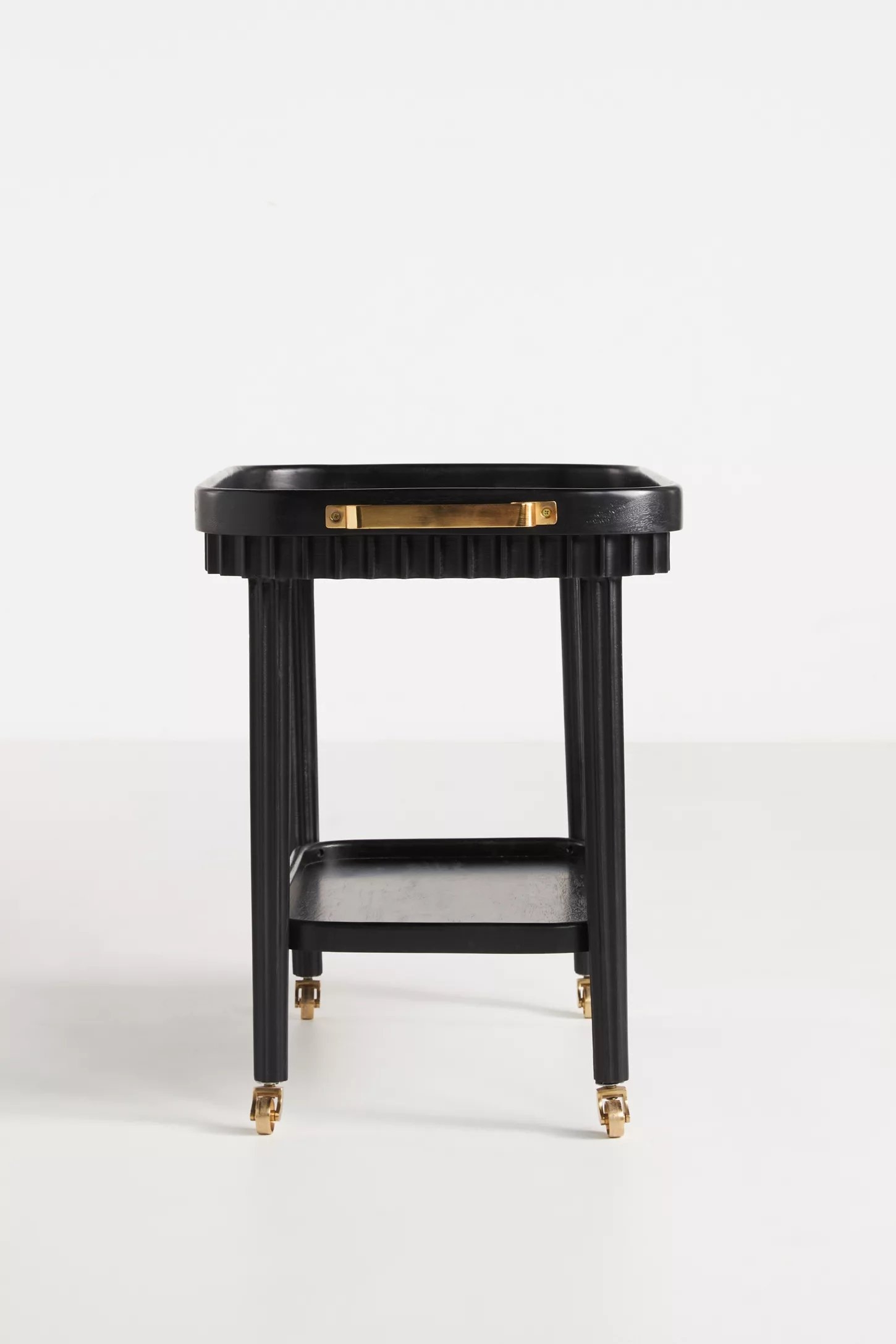 Norma Fluted Oak Bar Cart - Image 3