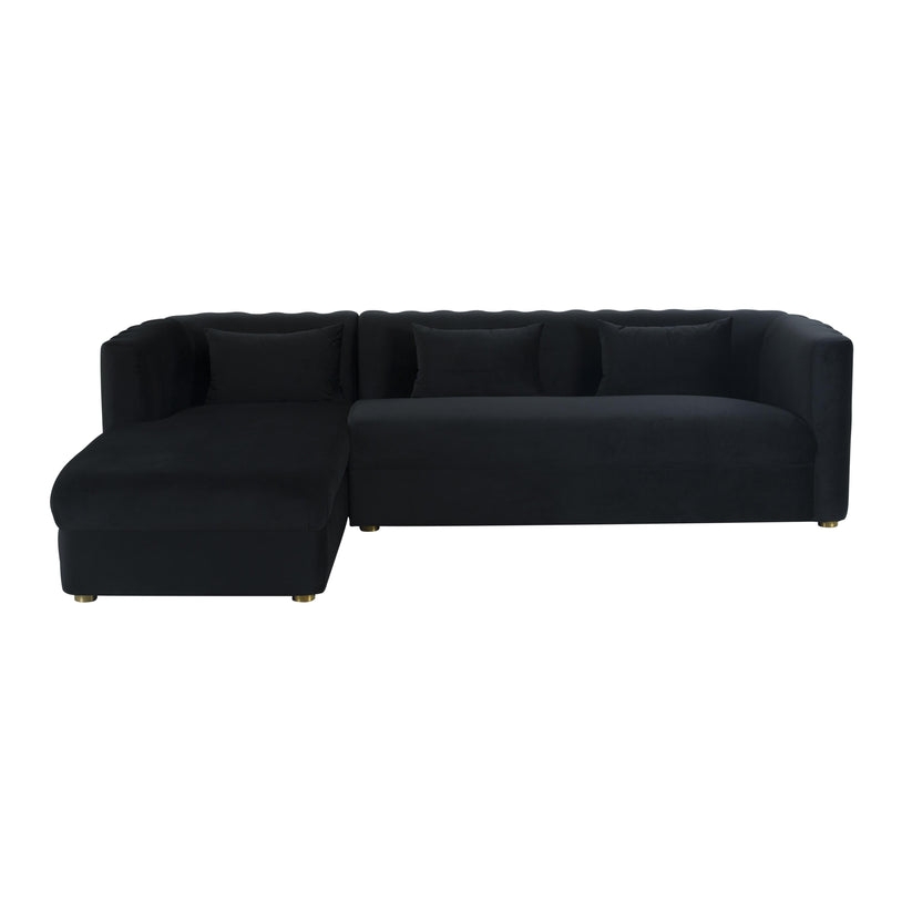 Callie Navy Velvet Sectional - LAF - Image 1