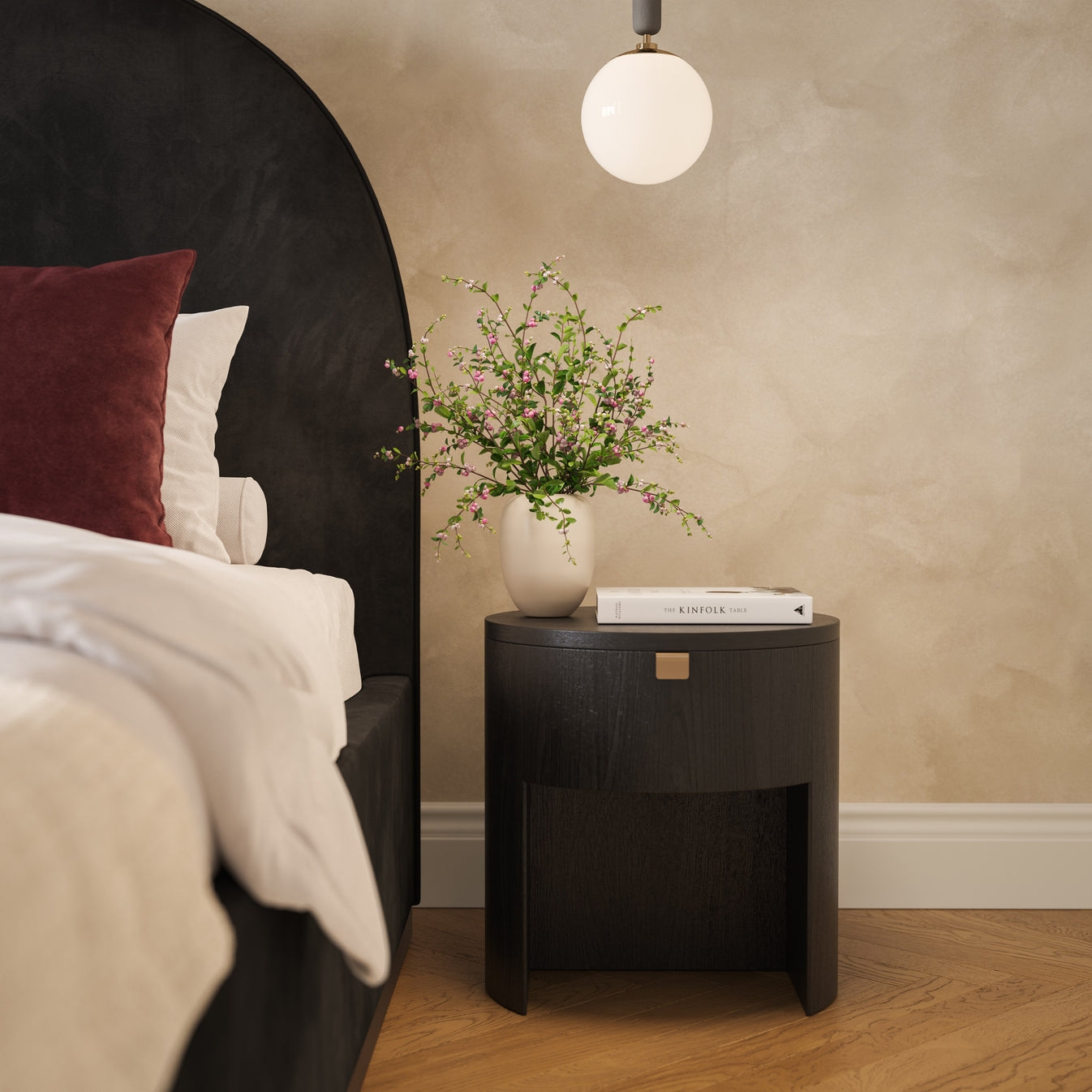 Marlow Wood Round Nightstand - Image 2
