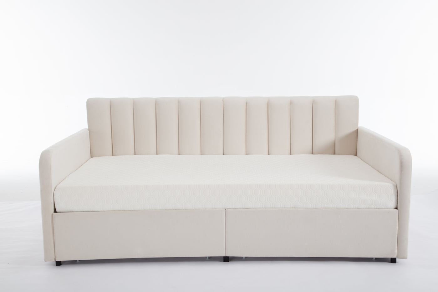 Contour & Co. | Velvet Upholstered Daybed with Storage - Image 3