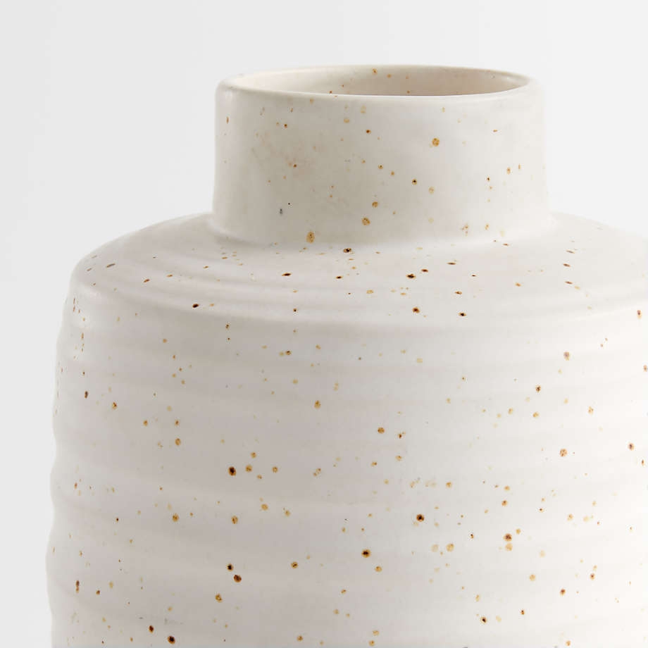 Holden Speckled White Vase 11.5" - Image 1