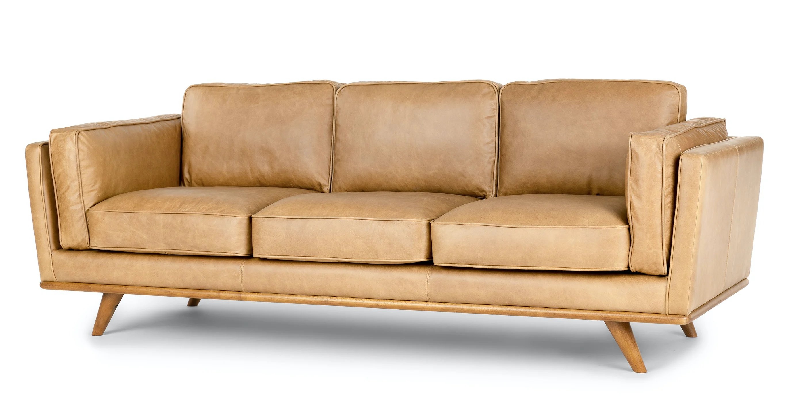 Timber Charme Tan Sofa - Image 1