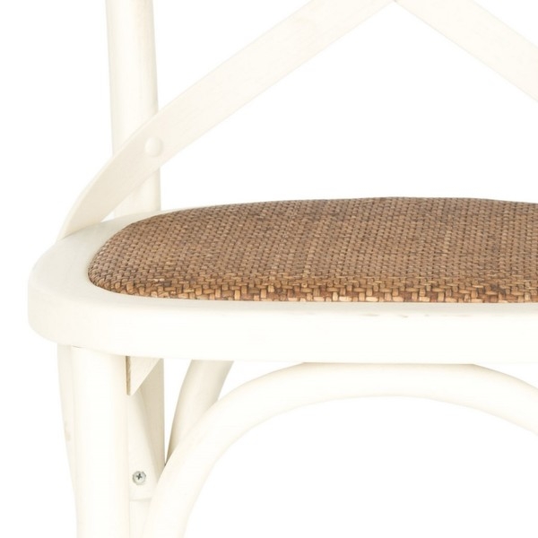 Franklin X Back Counter Stool - Distressed Ivory/Medium Brown - Safavieh - Image 1