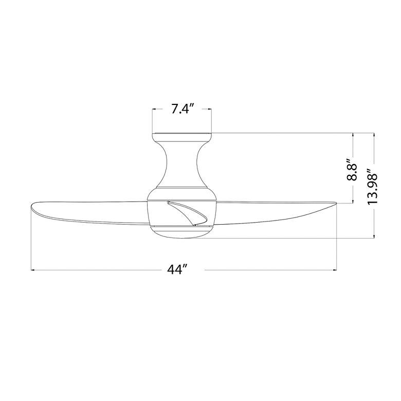 44" Modern Forms Corona White Brass LED Smart Hugger Ceiling Fan - Image 5