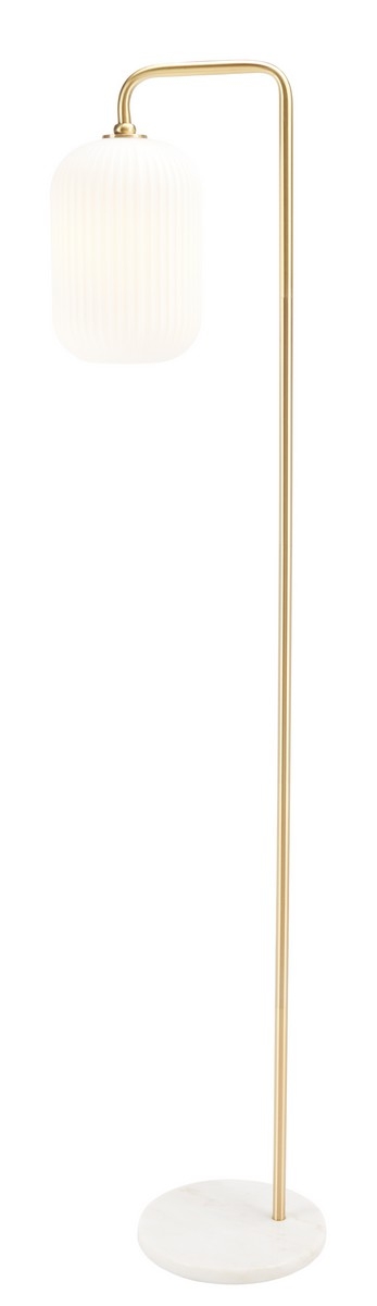 Santina 60" Floor Lamp - Gold/White Marble - Image 0