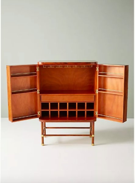 Deluxe Tamboured Bar Cabinet - Image 1