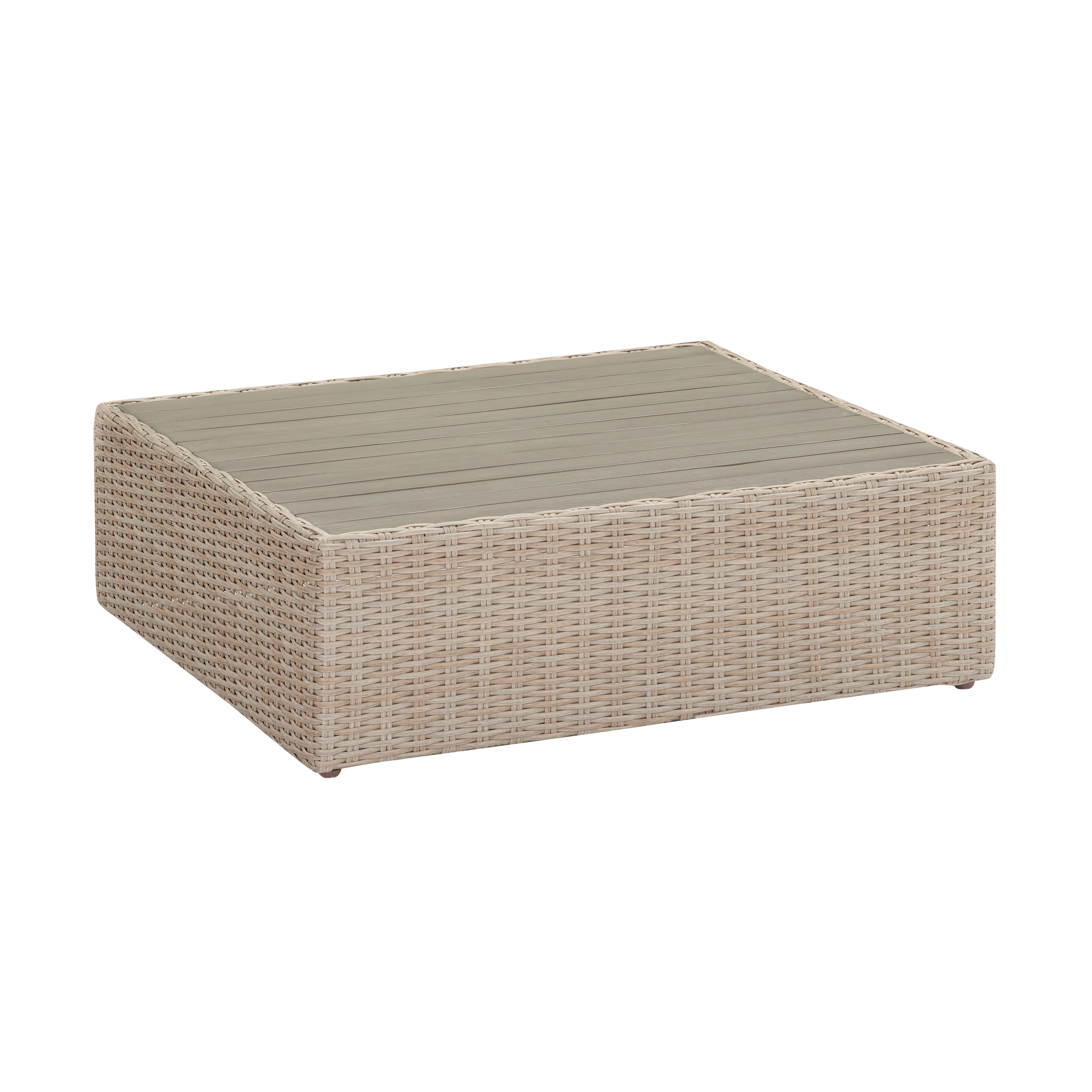 Cali Natural Wicker Outdoor Ottoman - Image 2