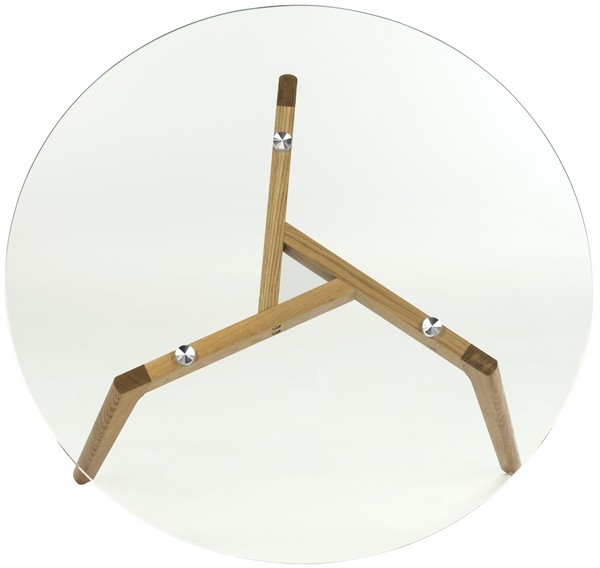 Marjoram Round Glass Coffee Table - Clear - Safavieh - Image 2