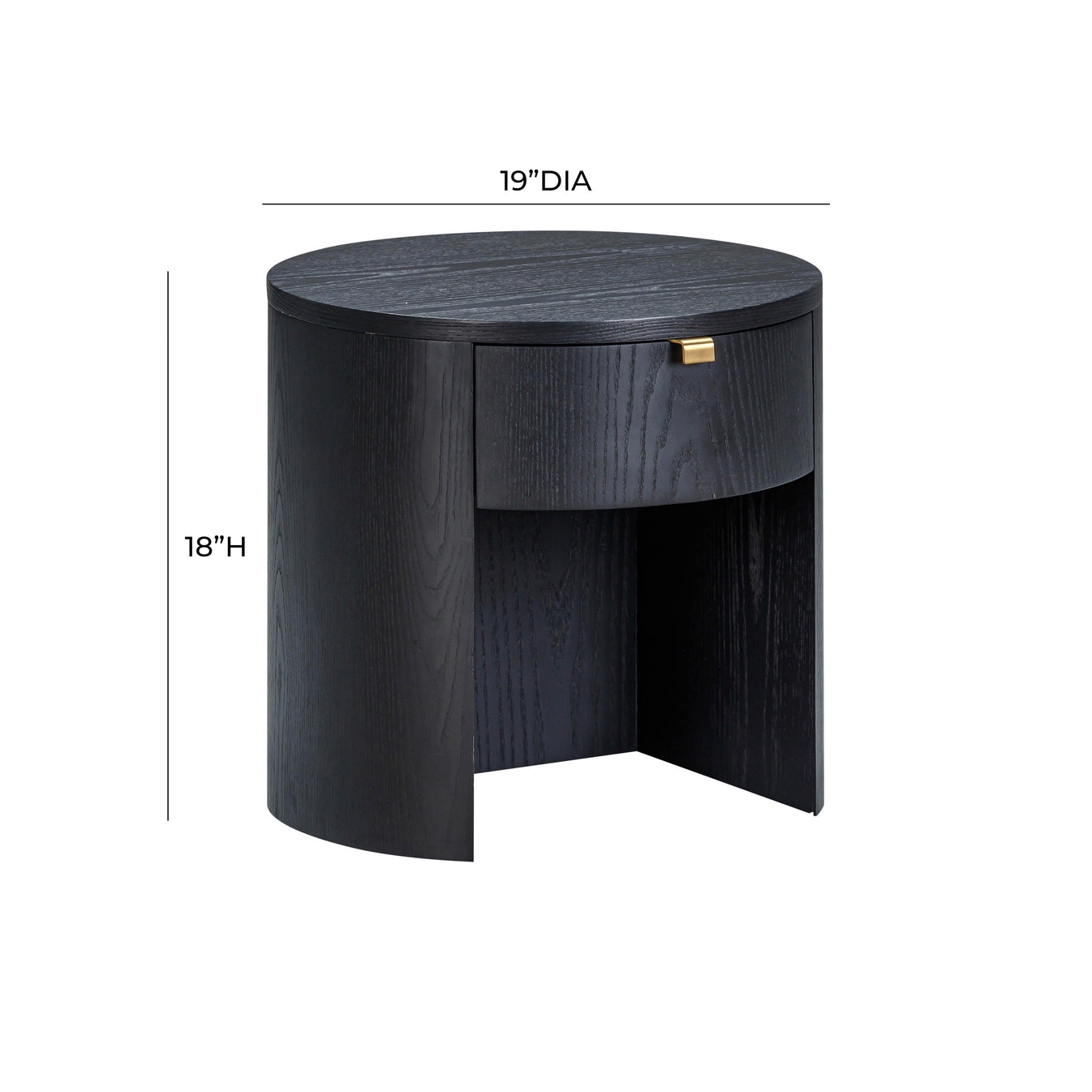 Marlow Wood Round Nightstand - Image 4