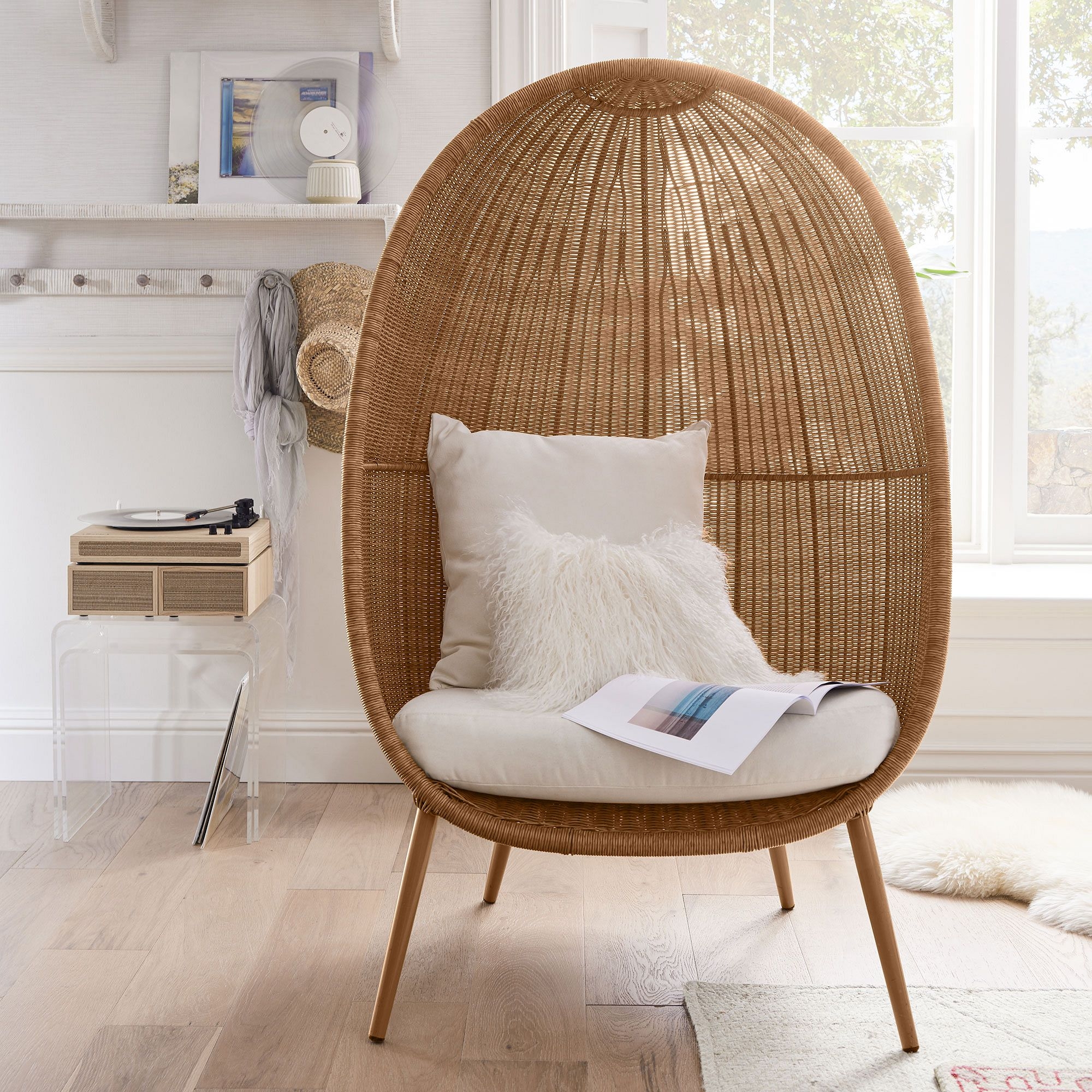 Woven Cave Chair, Natural - Image 0