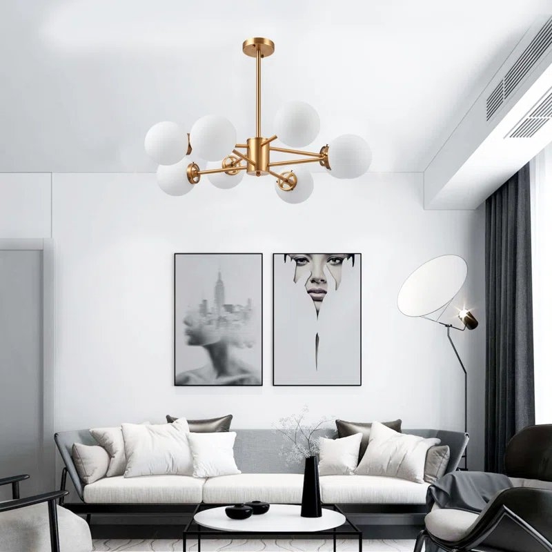 Bustillos 8 - Light Sputnik Modern Linear Chandelier - Image 2