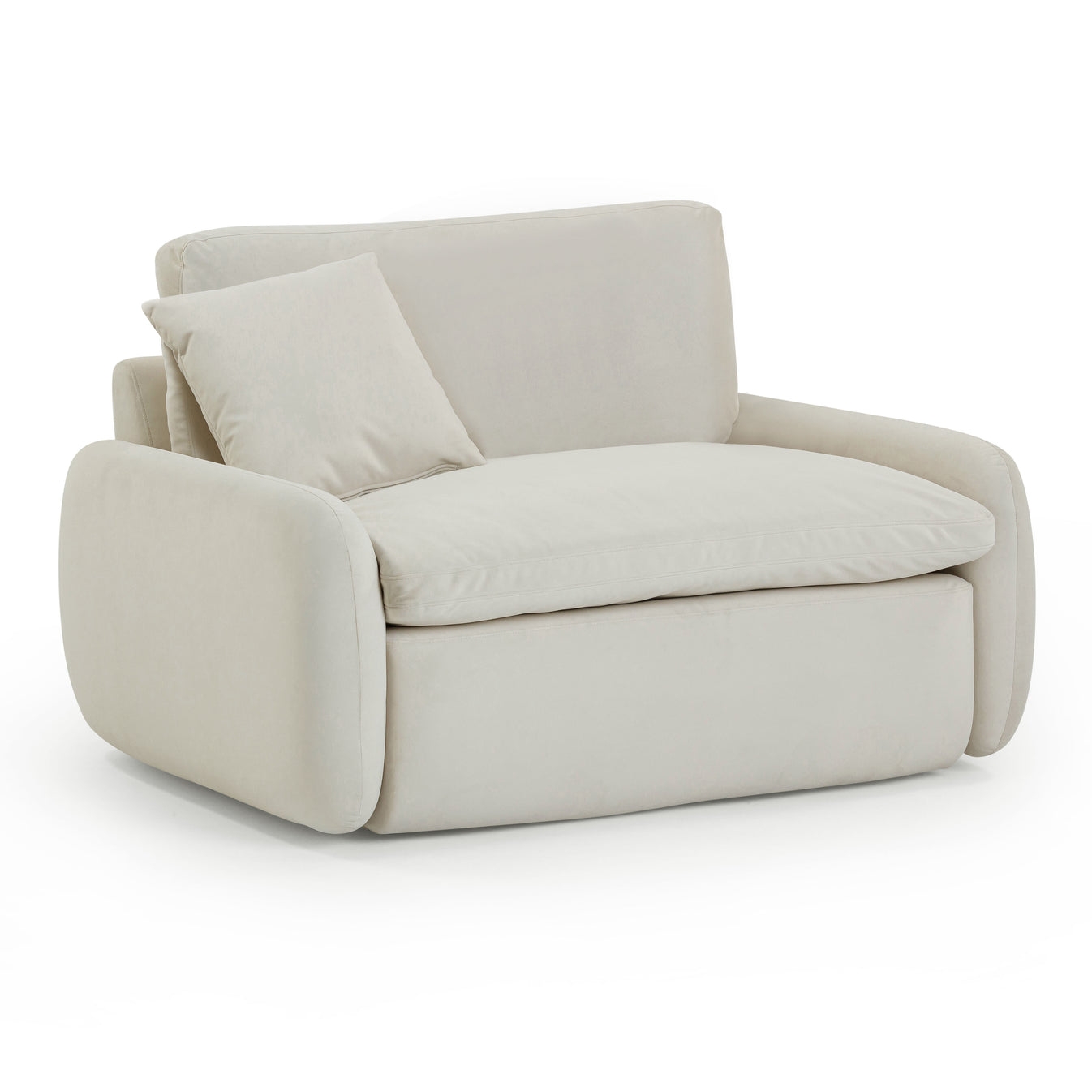 Rachelle Cream Velvet Lounge Chair - Image 0