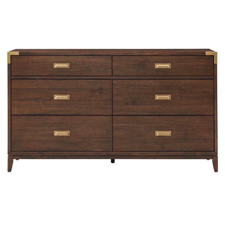 6 Drawer 64" W Solid Wood Dresser - Image 0