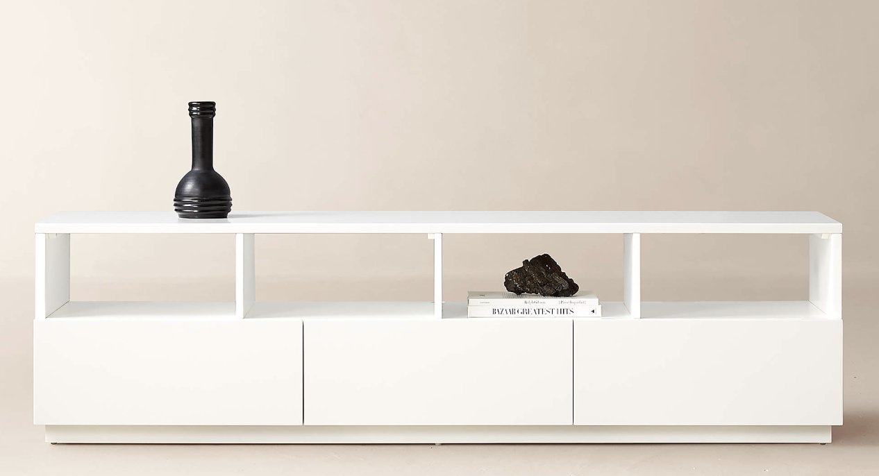 Chill 60" White High-Gloss Media Console - Thumbnail 2