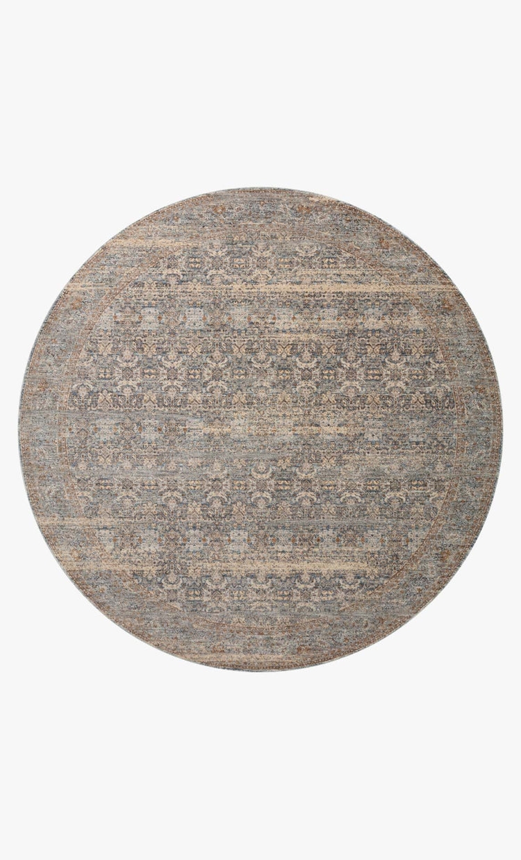 BLA-02 Ocean / Mocha 7'-10" x 7'-10" Round (restock Feb. 11) - Image 0