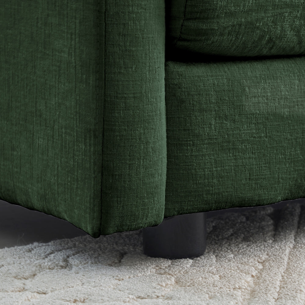 Chenille Modular Cloud Couch with L-Shaped Sectional and Ottoman - Image 6