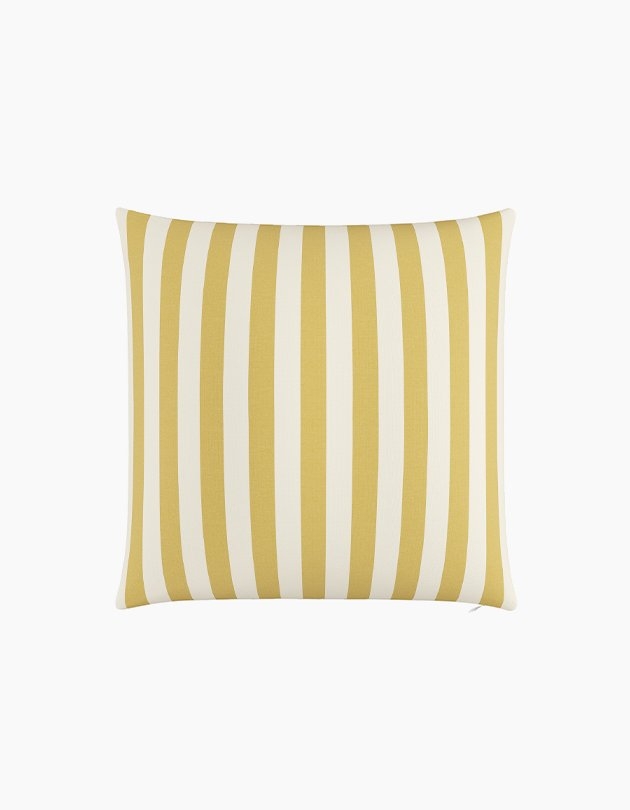 Throw Pillow 22", Citrine Cabana Stripe, 22" x 22" - Image 0