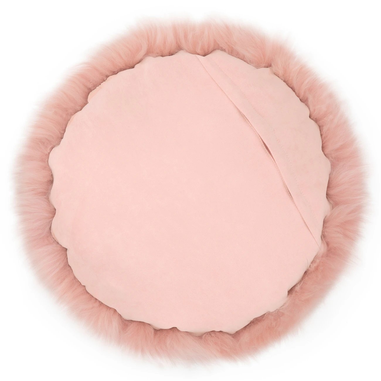 Lanna Round Sheepskin Pillow - Pink - Image 4