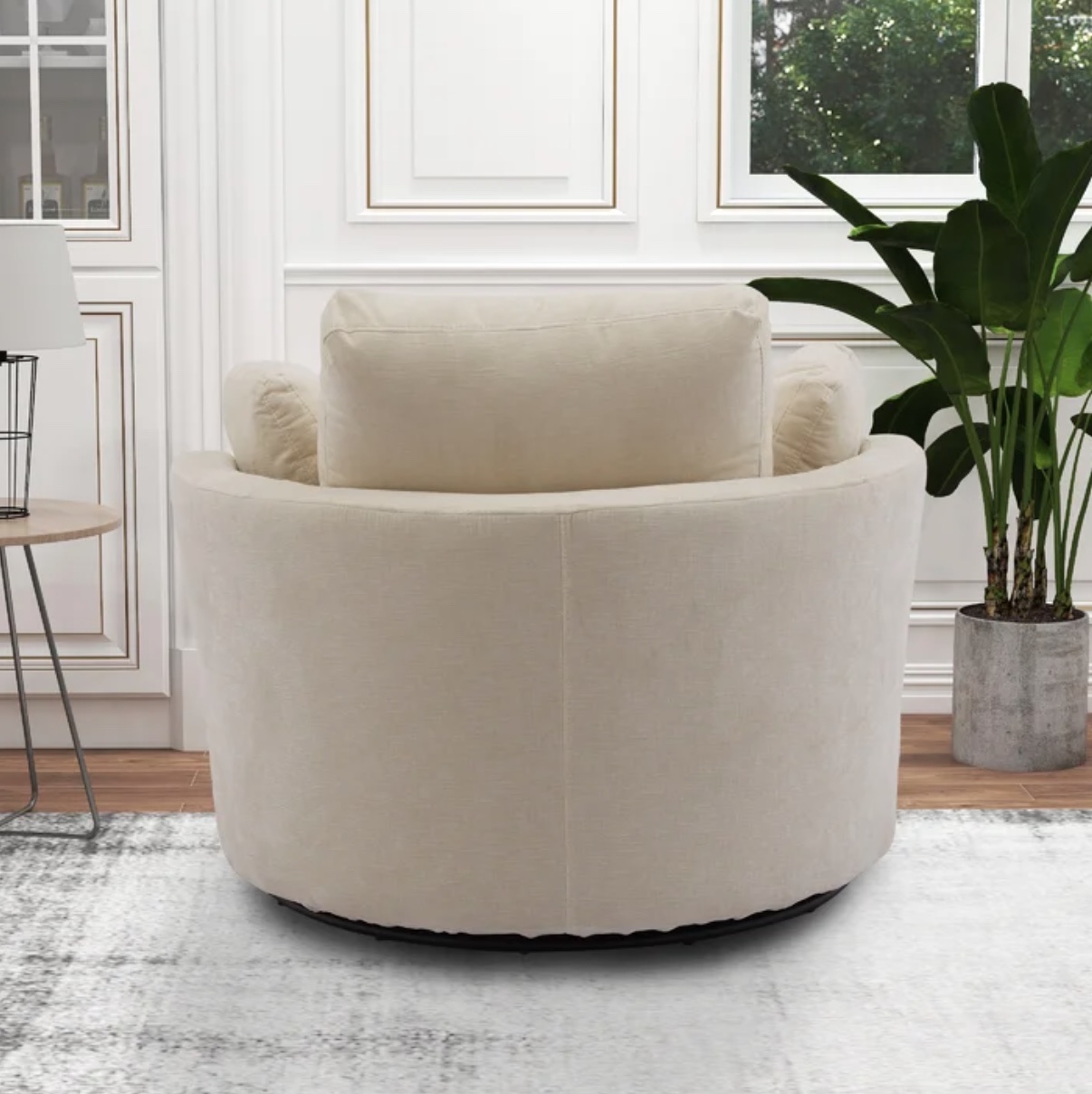 Dahlonega 42" Wide Swivel Barrel Chair - Image 3