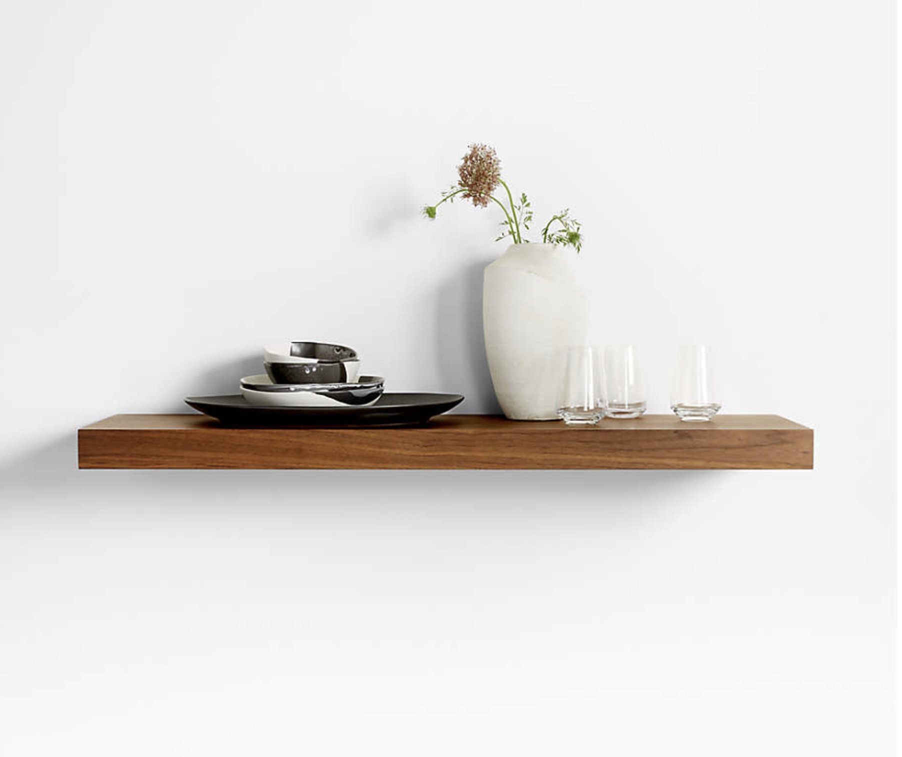 Black Elm Wood Floating Shelf 36" - Image 2