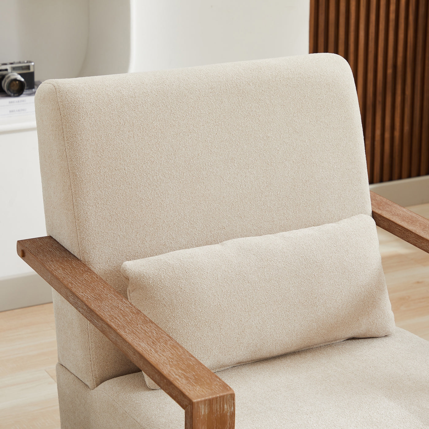 Contour & Co. | Linen Swivel Modern Accent Chair - Image 5