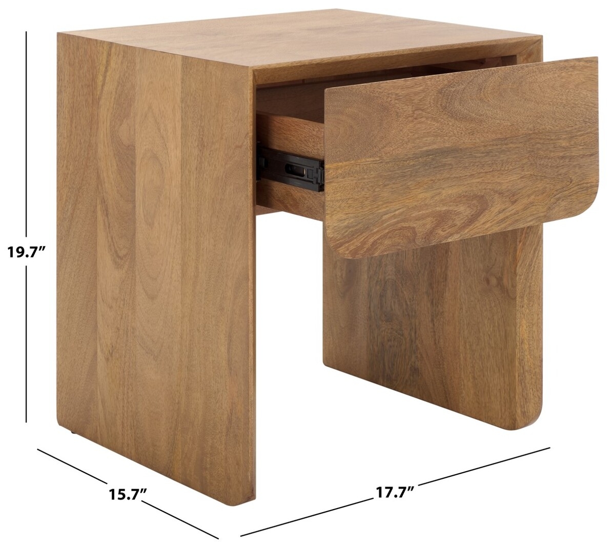 Grigorio 1 Drawer Wood Nightstand- SFV8306A - Image 8